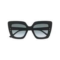 jimmy choo eyewear lunettes de soleil auri à monture carrée - noir