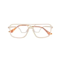 marni eyewear lunettes de vue qxo à monture carrée - or