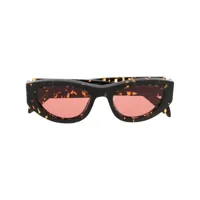 marni eyewear lunettes de soleil à effet écailles de tortue - marron