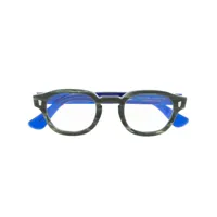 cutler & gross lunettes de vue bicolores à monture ronde - vert