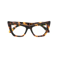 off-white lunettes de vue à monture papillon - marron
