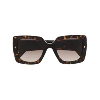 dsquared2 eyewear lunettes de soleil à effet écailles de tortue - marron
