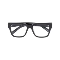 prada eyewear lunettes de vue carrées à plaque logo - noir