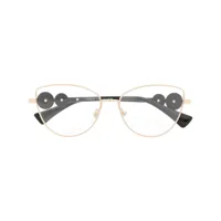 versace eyewear lunettes de vue à plaque logo - or