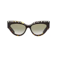 jimmy choo eyewear lunettes de soleil à monture papillon - marron
