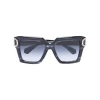 valentino eyewear lunettes de soleil vlogo signature à monture carrée - noir
