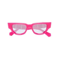 valentino eyewear lunettes de soleil vlogo signature à monture papillon - rose