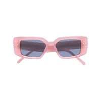 valentino eyewear lunettes de soleil à monture rectangulaire - rose