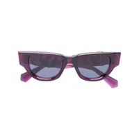 valentino eyewear lunettes de soleil vlogo signature à monture papillon - violet