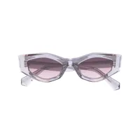 valentino eyewear lunettes de soleil à ornements rockstud - gris