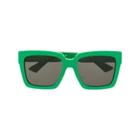 bottega veneta eyewear lunettes de soleil à plaque logo - vert