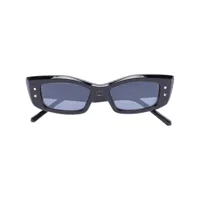 valentino eyewear lunettes de soleil rockstud à monture rectangulaire - noir