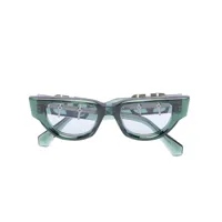 valentino eyewear lunettes de soleil vlogo signature à monture papillon - vert