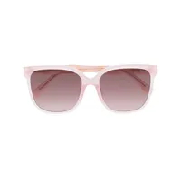 moschino eyewear lunettes de soleil carrées à logo - rose