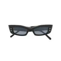 valentino eyewear lunettes de soleil rockstud à monture rectangulaire - noir