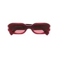 marcelo burlon county of milan lunettes de soleil à monture ovale - rouge