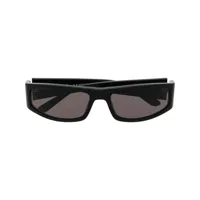 courrèges lunettes de soleil teintées à monture rectangulaire - noir