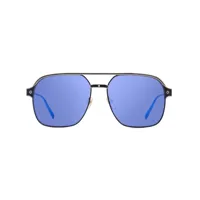 mcm lunettes de soleil mcm 128 à monture pilote - bleu
