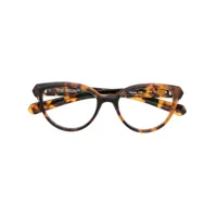 off-white lunettes de vue à monture ronde - marron