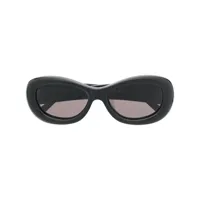 courrèges lunettes de soleil à monture ronde - noir