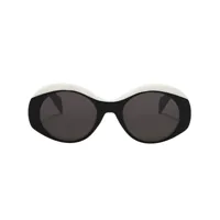 palm angels lunettes de soleil doyle bicolores - noir