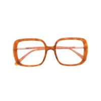 pomellato eyewear lunettes de vue carrées à monture oversize - tons neutres