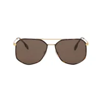 burberry lunettes de soleil à monture géométrique - marron
