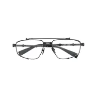balmain eyewear lunettes de vue à plaque logo - noir
