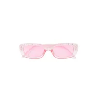 monnalisa lunettes de soleil à monture rectangulaire strassée - rose