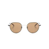 dunhill lunettes de soleil à monture ronde - gris