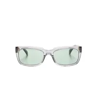 dunhill lunettes de soleil rectangulaires à design transparent - gris