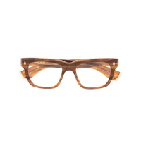 garrett leight x officine générale lunettes de vue à monture carrée - marron