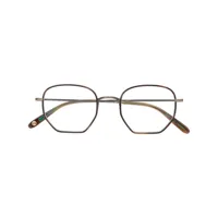 garrett leight lunettes de vue woodlawn à monture géométrique - or