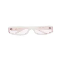 rick owens lunettes de soleil teintées à monture papillon - rose
