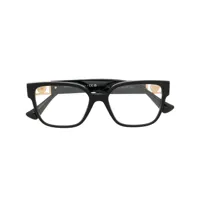 versace eyewear lunettes de vue carrées à breloque medusa - noir