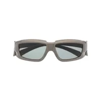 rick owens lunettes de soleil à monture rectangulaire - gris