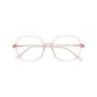 mykita lunettes de vue farah à monture rectangulaire - rose