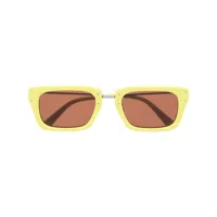 jacquemus lunettes de soleil à monture carrée - jaune