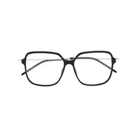 gucci eyewear lunettes de vue carrées à logo gravé - noir
