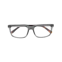lacoste lunettes de soleil à monture rectangulaire bicolore - gris