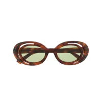 marni eyewear lunettes de soleil zion à effet écailles de tortue - marron