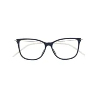 gucci eyewear lunettes de vue à plaque logo - bleu
