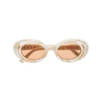 marni eyewear lunettes de soleil ovales zyon canyon - tons neutres
