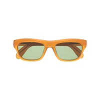 lesca lunettes de vue à monture carrée - orange