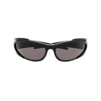 balenciaga eyewear lunettes de soleil reverse xpander à monture rectangulaire - noir