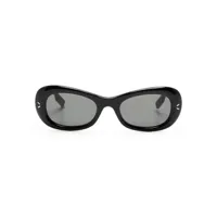 mcq lunettes de soleil à monture ovale - noir