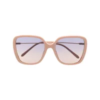 chloé eyewear lunettes de soleil à monture carrée oversize - rose