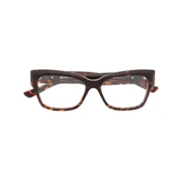 balenciaga eyewear lunettes de vue à plaque logo - marron
