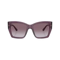 bvlgari lunettes de soleil oversize à plaque logo - violet