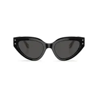 bvlgari lunettes de soleil à monture papillon - noir